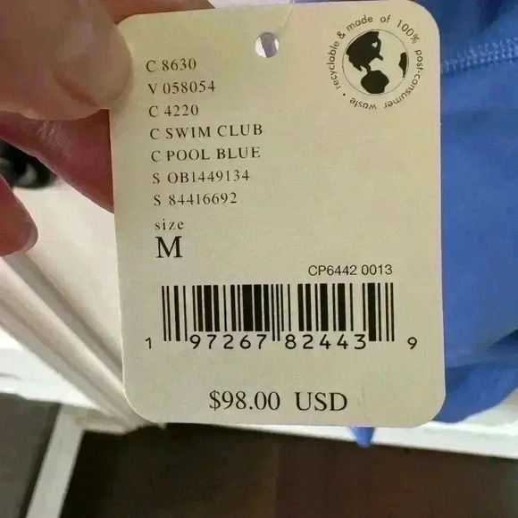 Free People Back it Up Onesie ~ Swim Club ~ M ~ NWT! - Picture 9 of 10